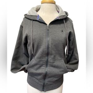 Women's Champion Full Zip Jacket Gray Size Small